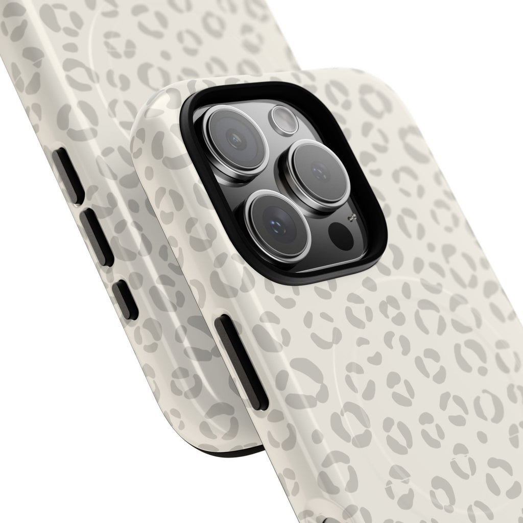 Neutral Leopard Print Tough Magnetic Case | Phone Case, Animal Pattern