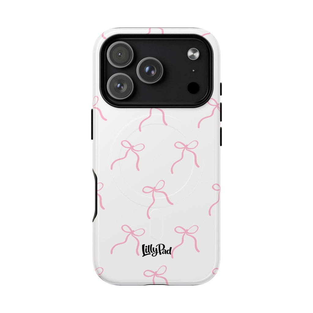 Pink Bow Pattern Phone Case | Tough Magnetic Case