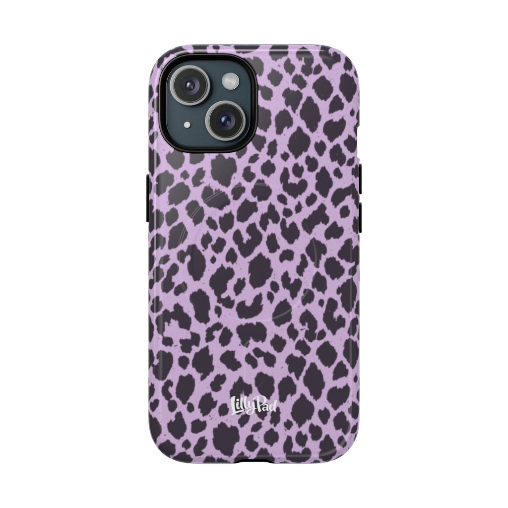 Purple Leopard Print Phone Case | Tough Magnetic Case