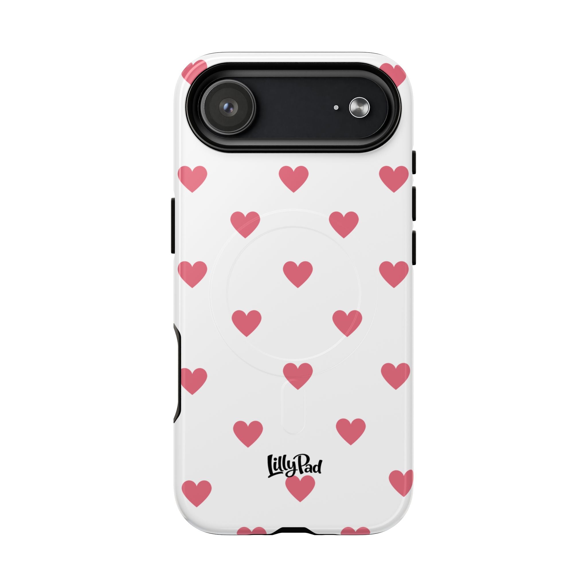Pink Heart Pattern Phone Case | Magnetic Tough Case