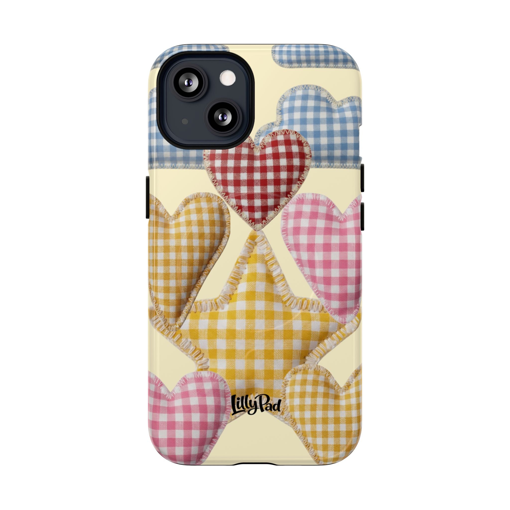 Gingham Heart Pattern Phone Case | Tough Magnetic Case