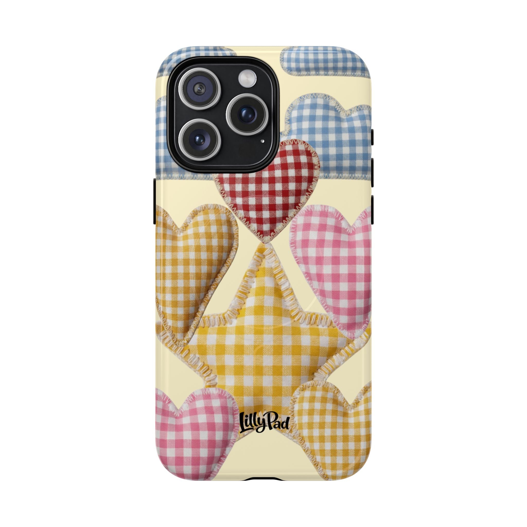 Gingham Heart Pattern Phone Case | Tough Magnetic Case