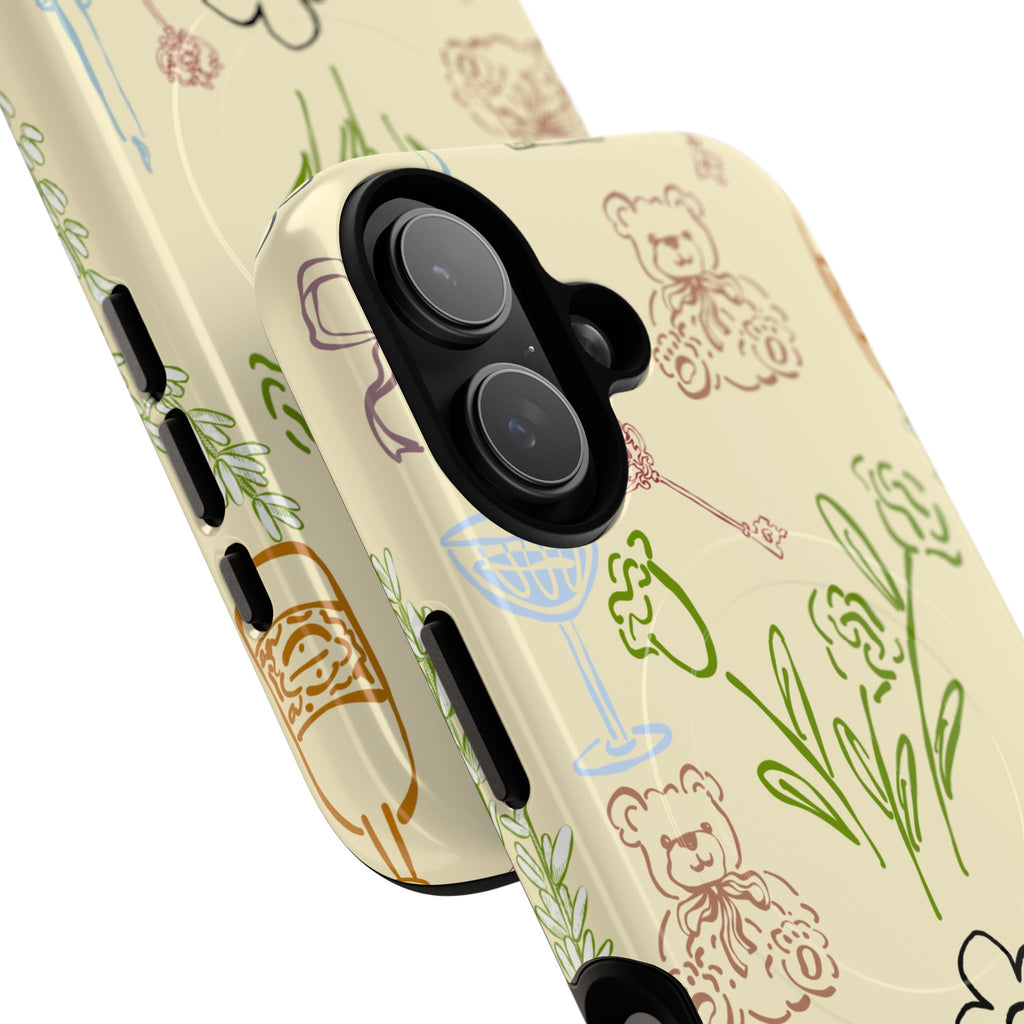 Flower Doodle Pattern Phone Case | Tough Magnetic Case