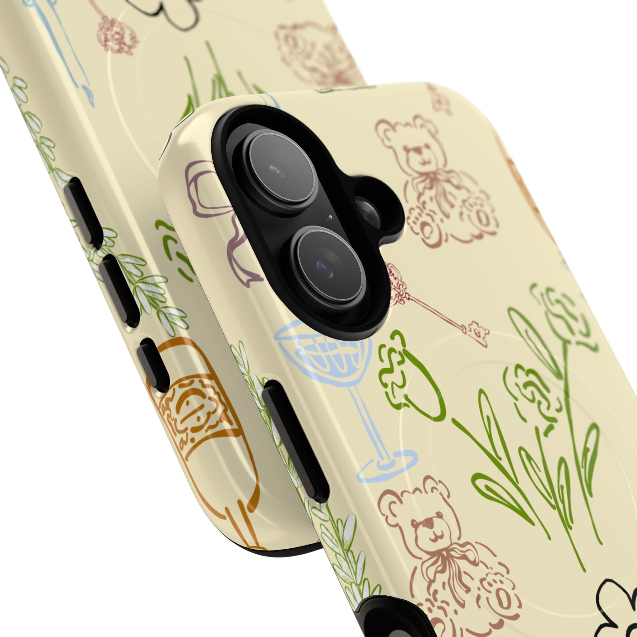 Flower Doodle Pattern Phone Case | Tough Magnetic Case