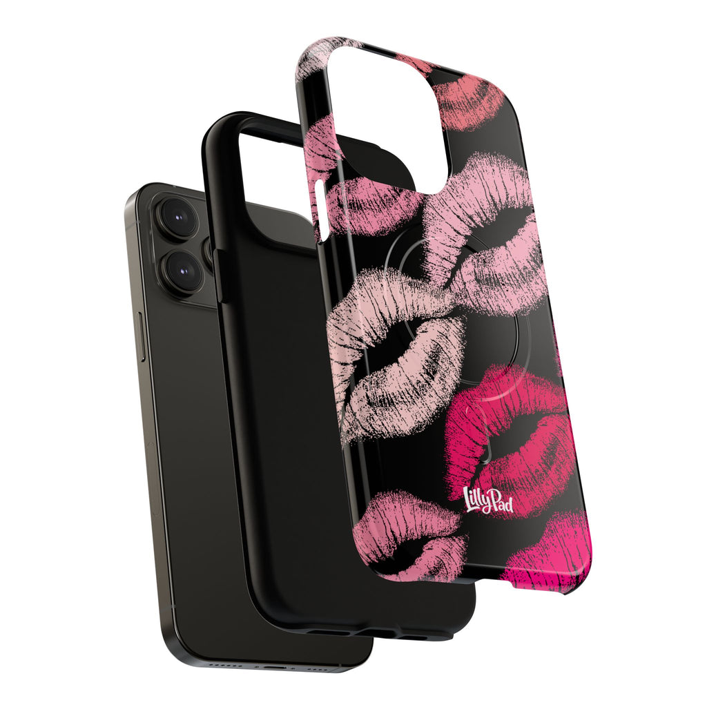 Pink Lipstick Kiss Phone Case Tough Magnetic Case | Lip Print iPhone Cover
