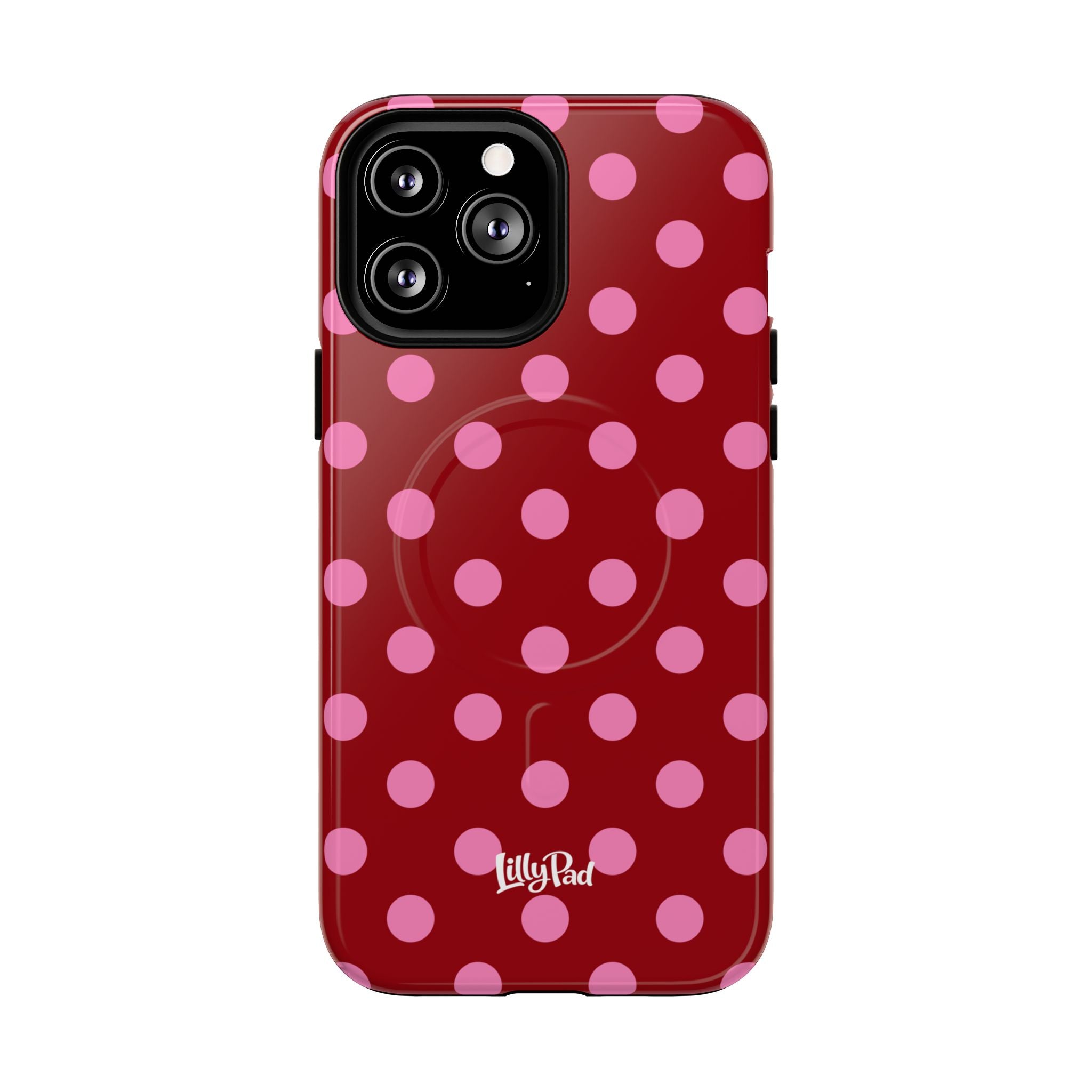 Pink Polka Dot Tough Magnetic Case | Phone Case