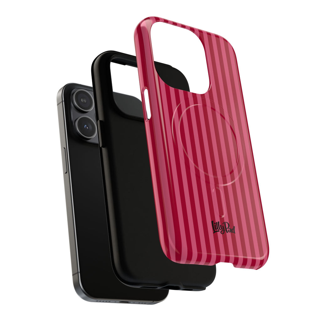 Red Vertical Stripe Phone Case | Tough Magnetic Case
