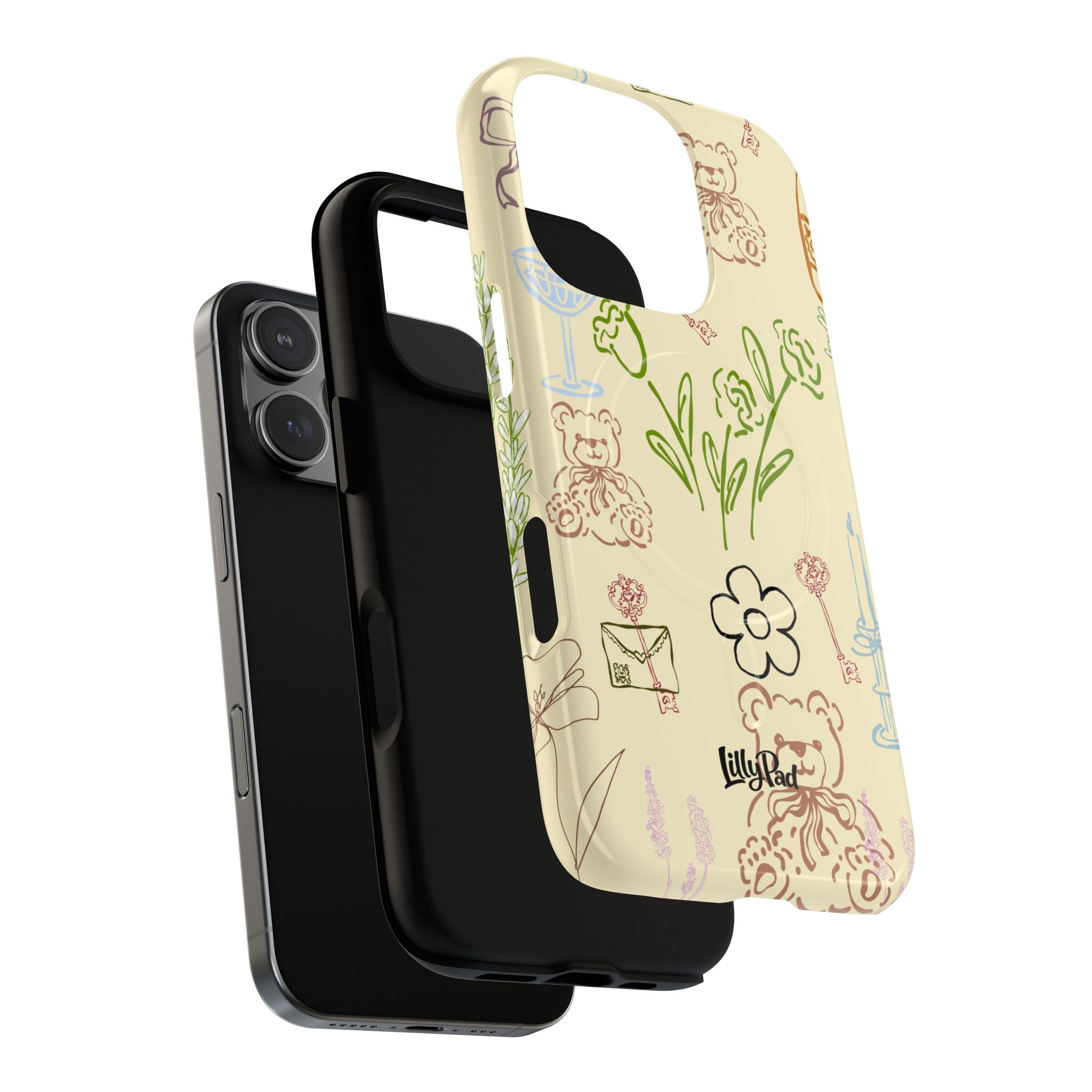 Flower Doodle Pattern Phone Case | Tough Magnetic Case
