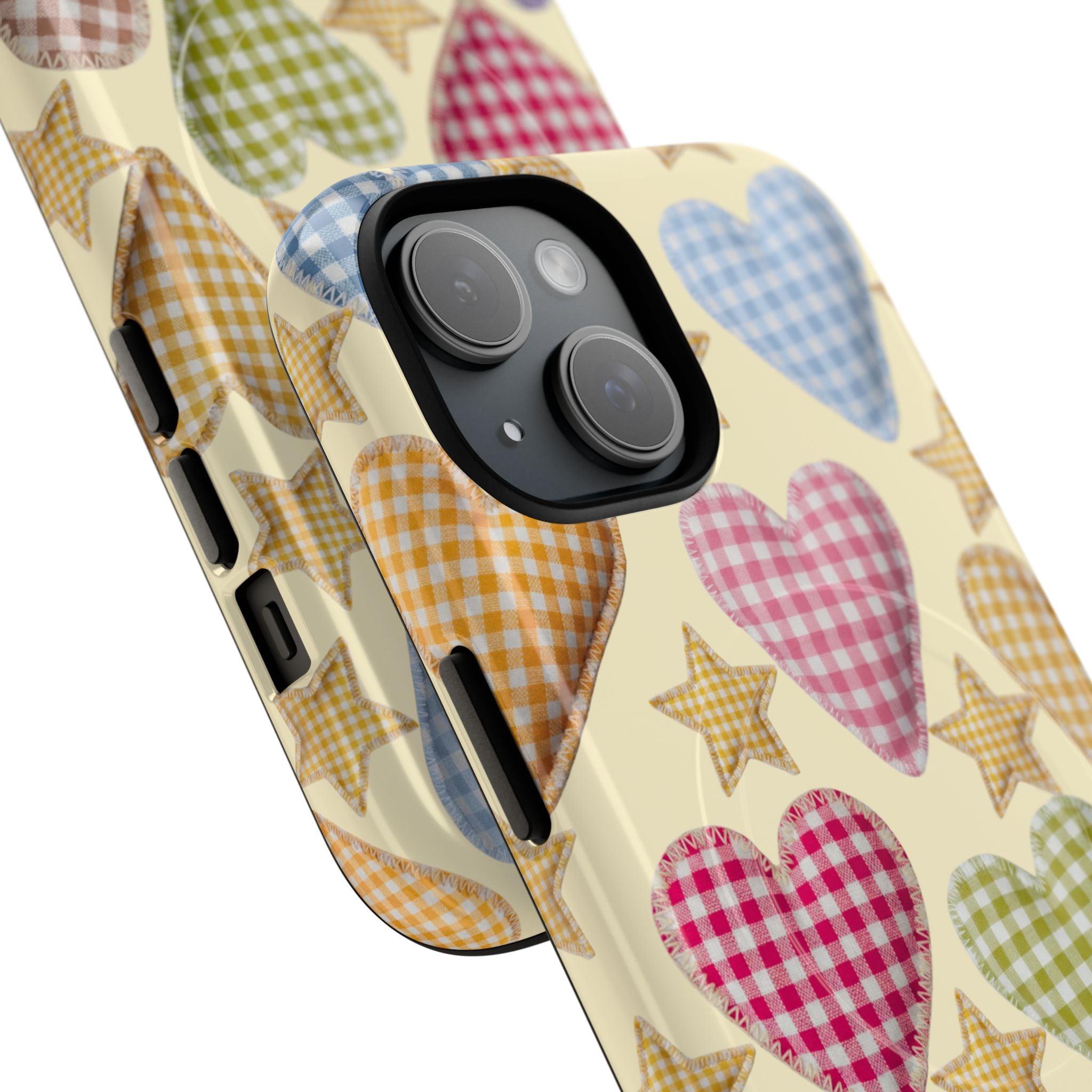 Gingham Heart Pattern Phone Case | Tough Magnetic Case