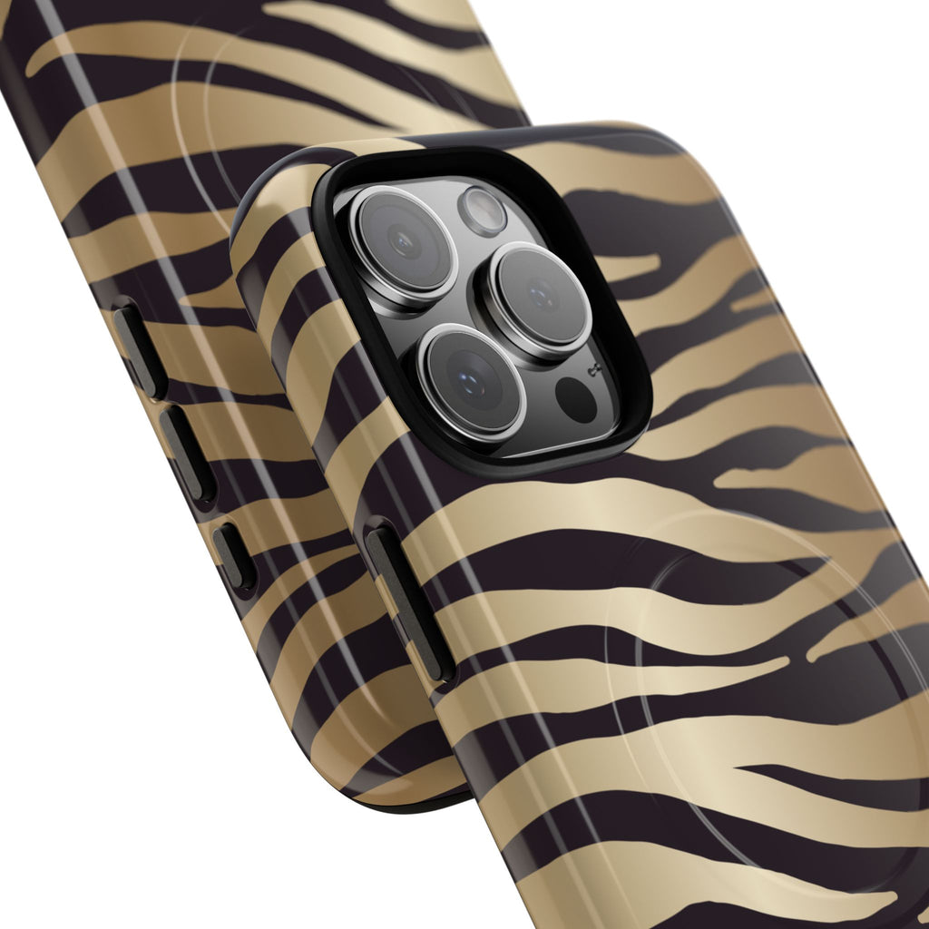 Gold Zebra Stripe Phone Case | Tough Magnetic Case