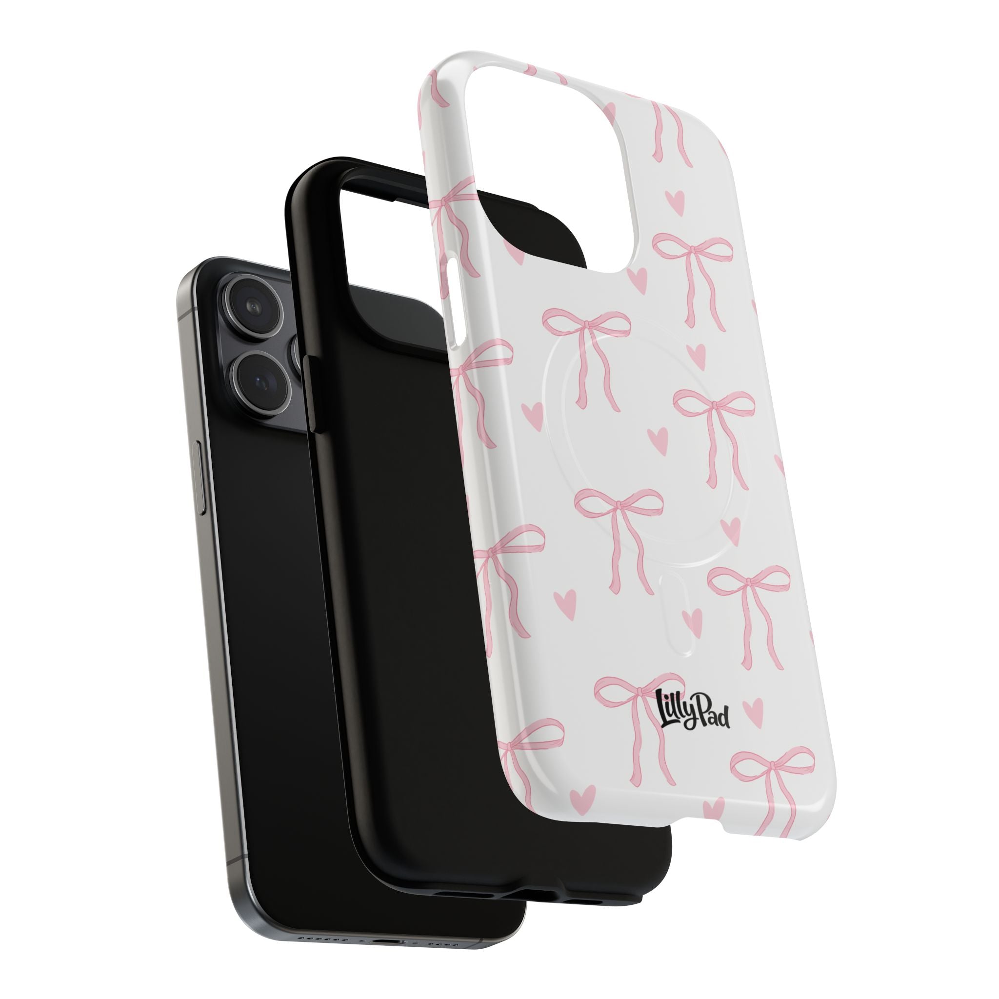 Pink Bow Pattern Phone Case | Tough Magnetic Case