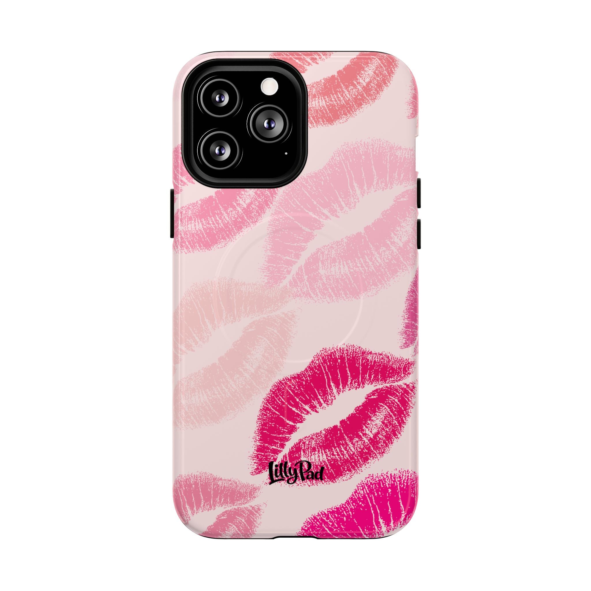 Pink Kiss Lip Print Phone Case | Tough Magnetic Case