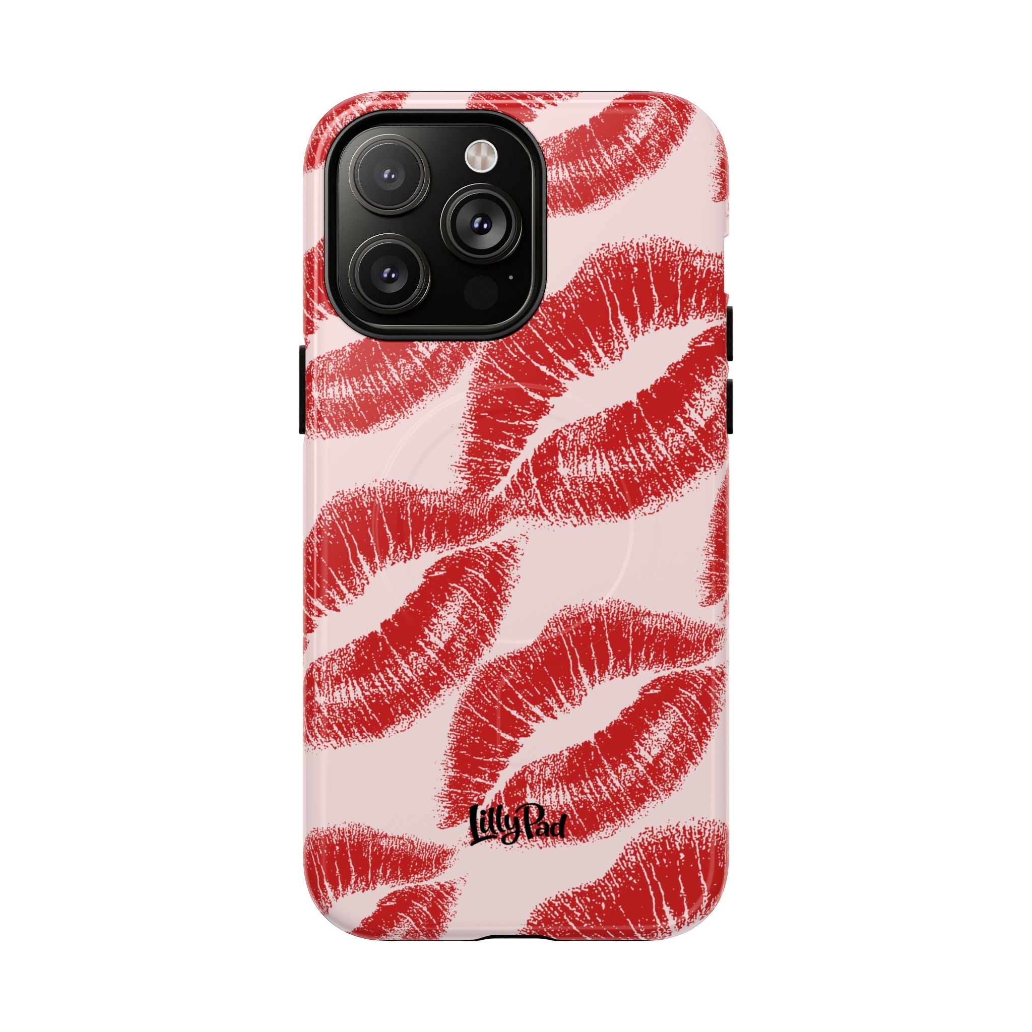 Red Lipstick Kiss Pattern Phone Case | Tough Magnetic Case