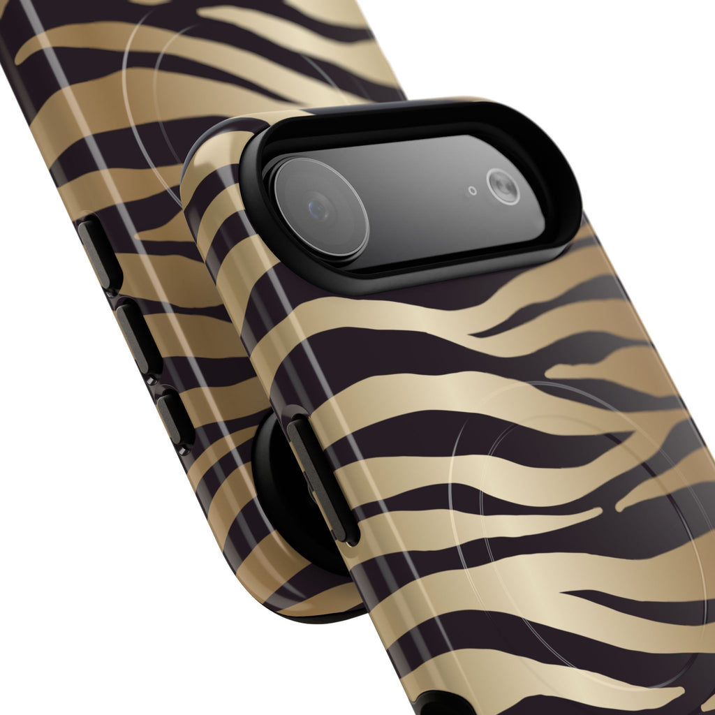 Gold Zebra Stripe Phone Case | Tough Magnetic Case