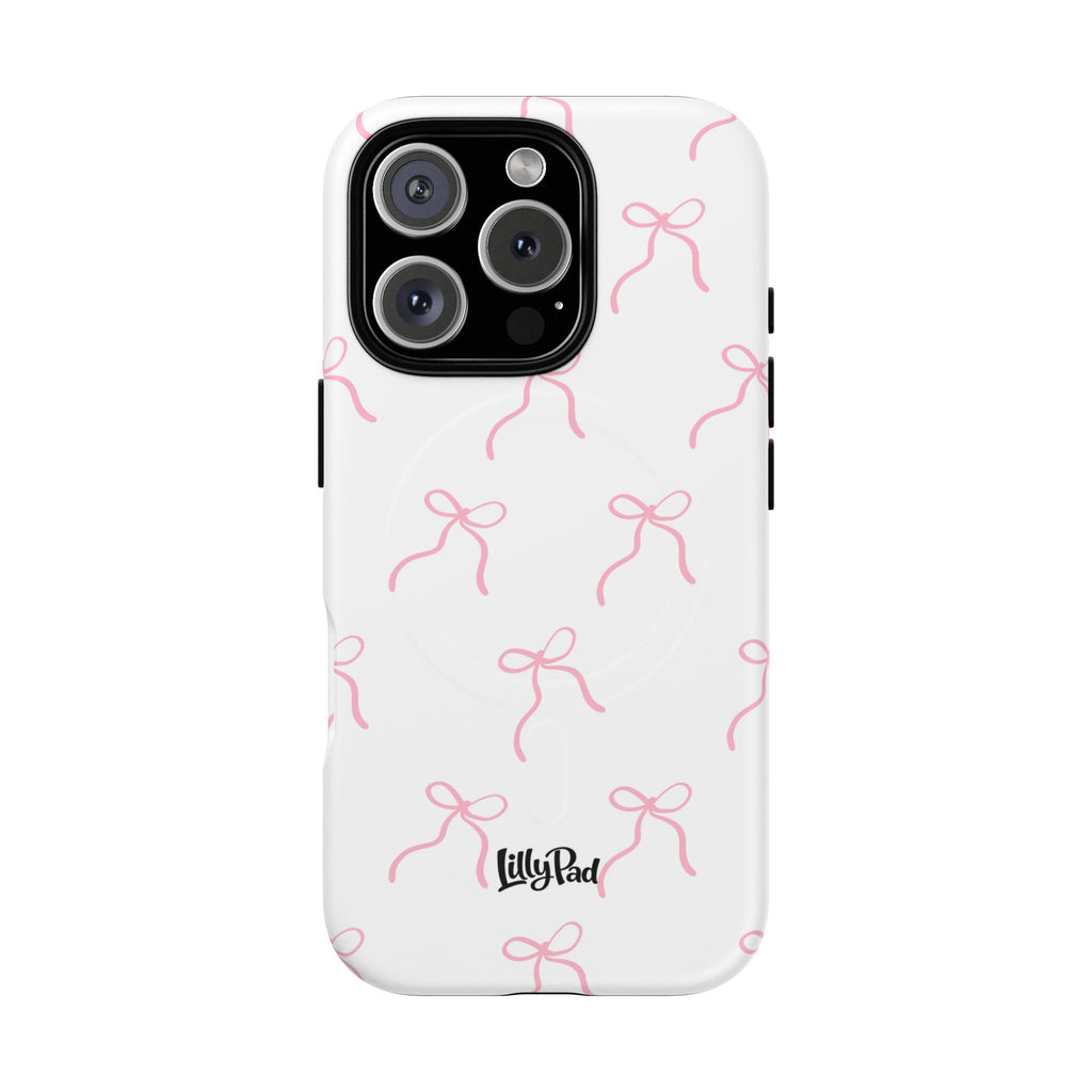 Pink Bow Pattern Phone Case | Tough Magnetic Case