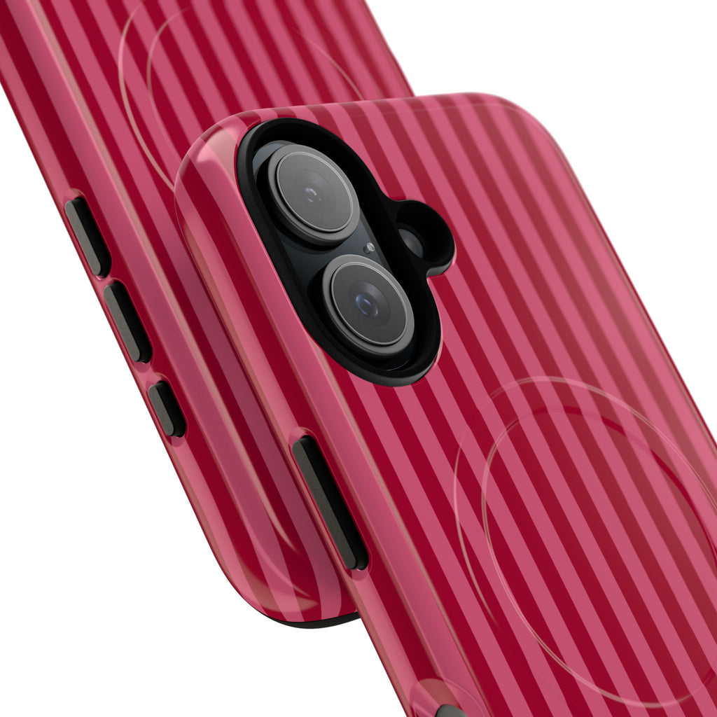 Red Vertical Stripe Phone Case | Tough Magnetic Case