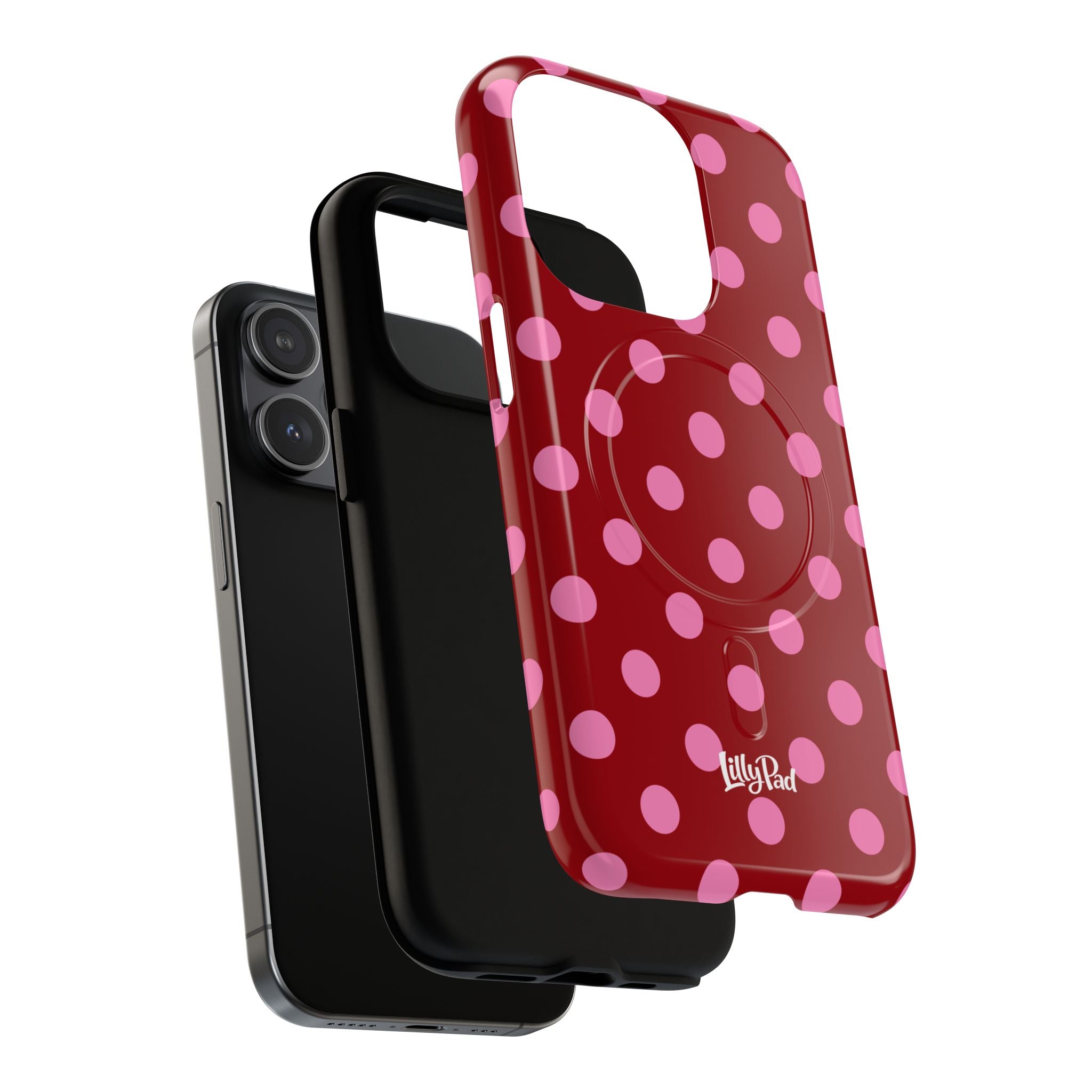 Pink Polka Dot Tough Magnetic Case | Phone Case