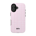 Pink Gingham Phone Case | Tough Magnetic Case