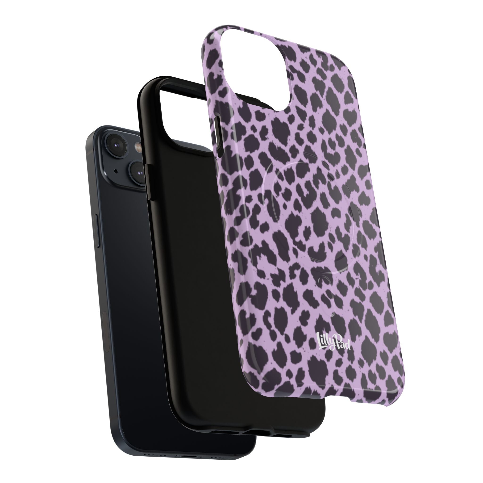 Purple Leopard Print Phone Case | Tough Magnetic Case