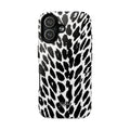 Black White Leopard Print Phone Case | Tough Magnetic Case