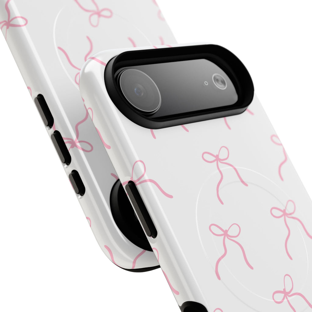Pink Bow Pattern Phone Case | Tough Magnetic Case