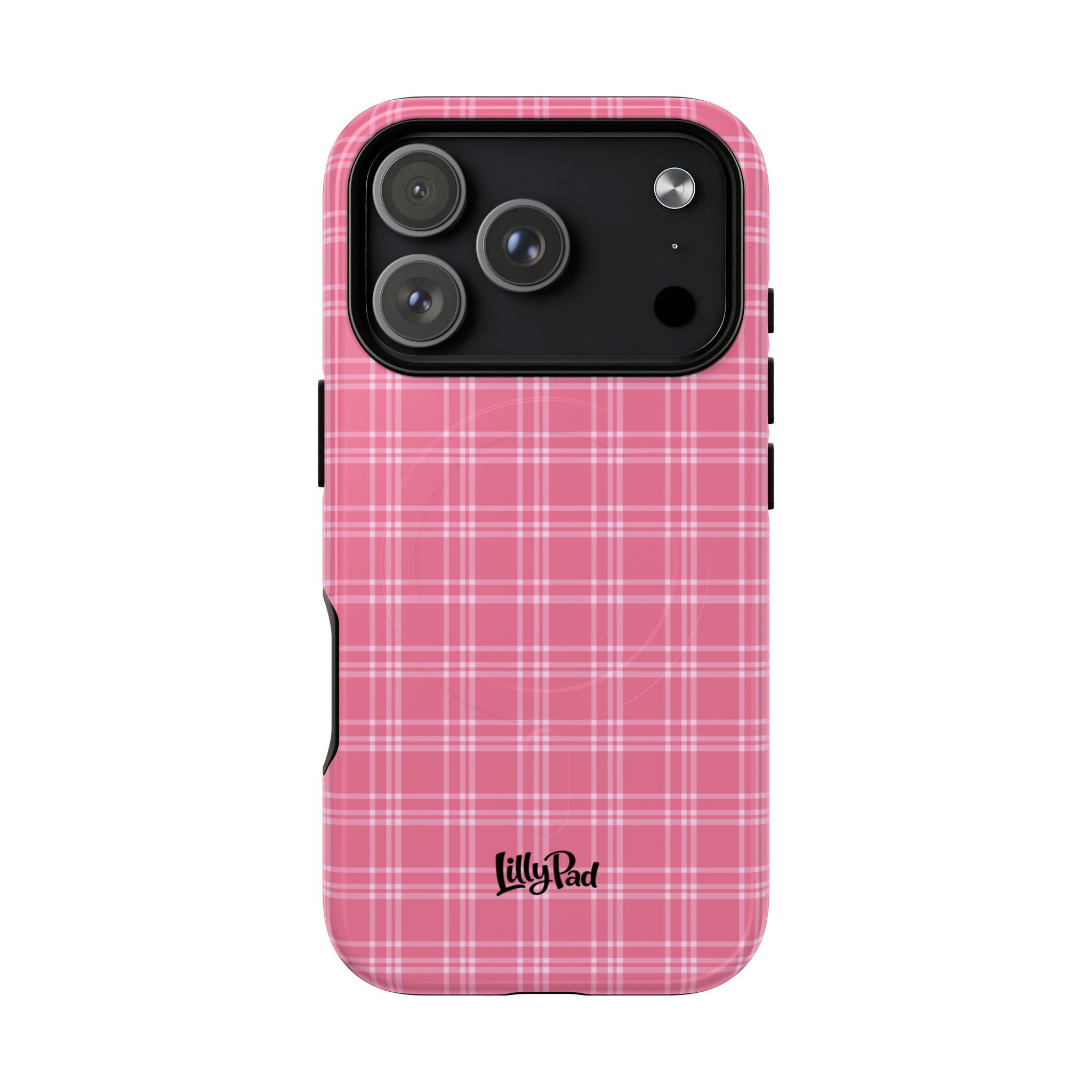 Pink Plaid Phone Case | Tough Magnetic Case