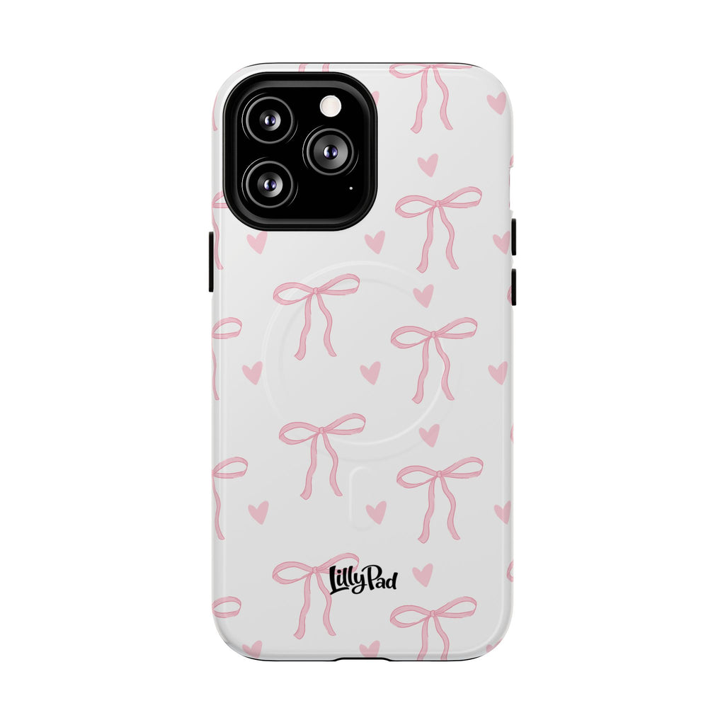 Pink Bow Pattern Phone Case | Tough Magnetic Case