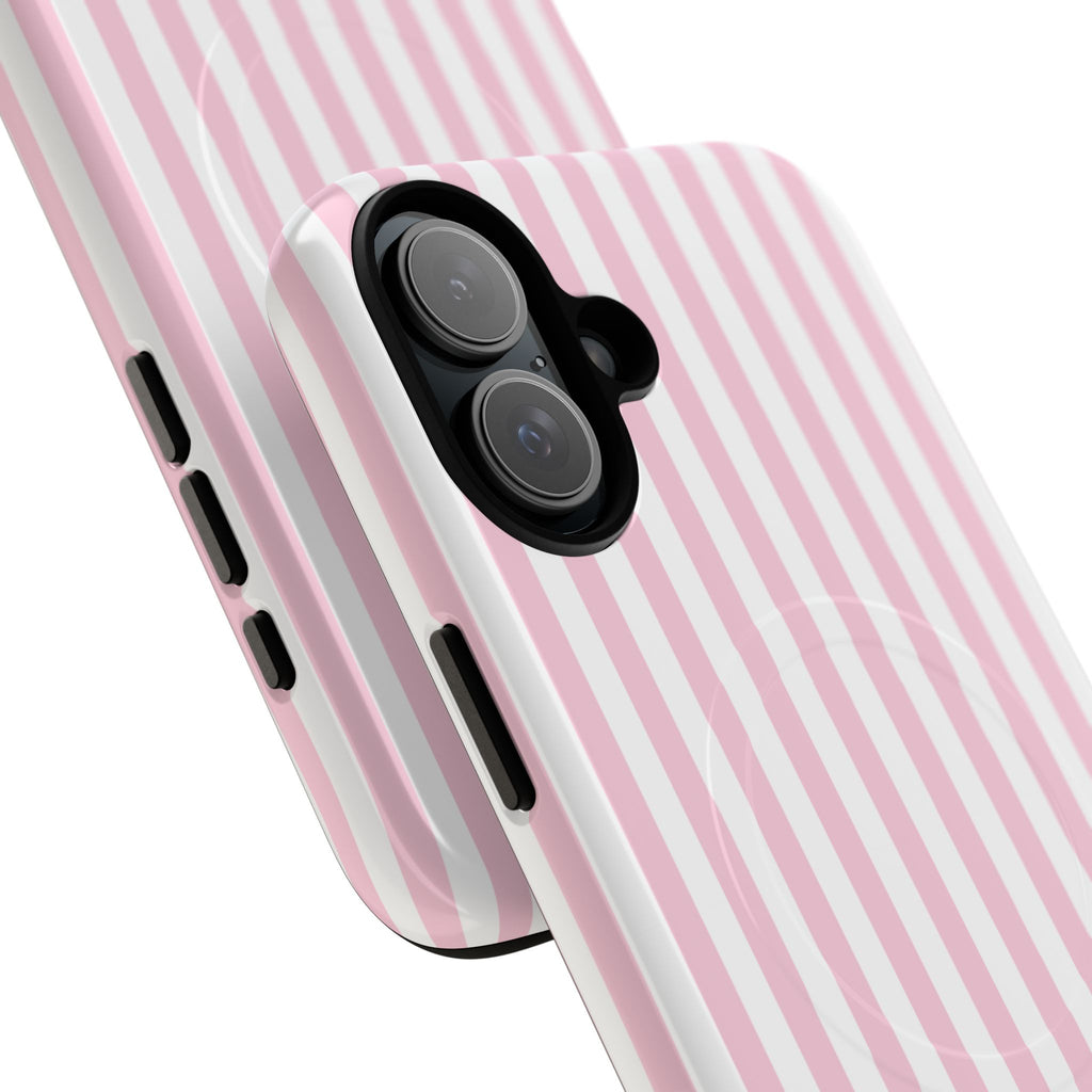Pink Vertical Stripe phone case | Tough Magnetic Case