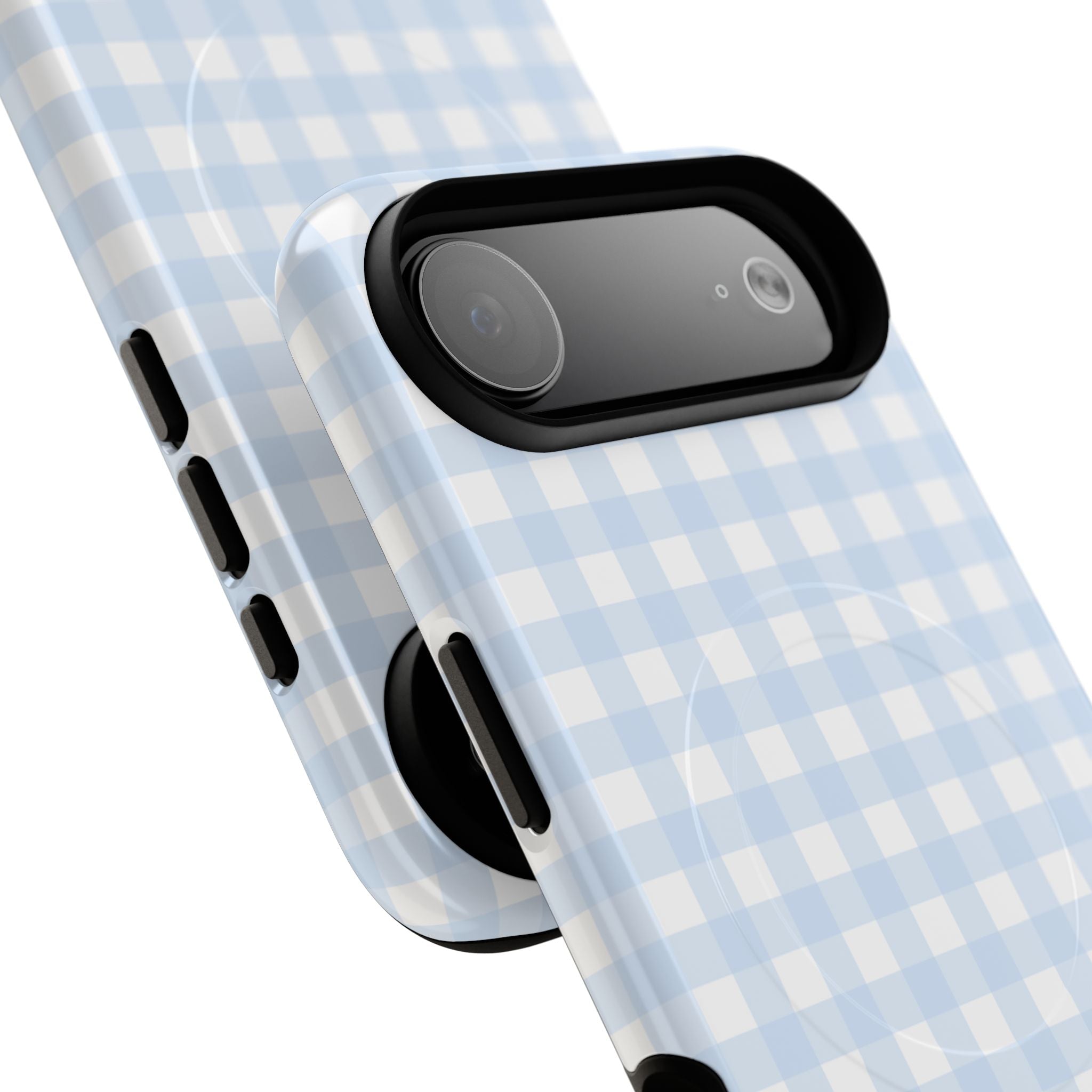 Blue Gingham Check Tough Phone Case | Plaid iPhone Cover