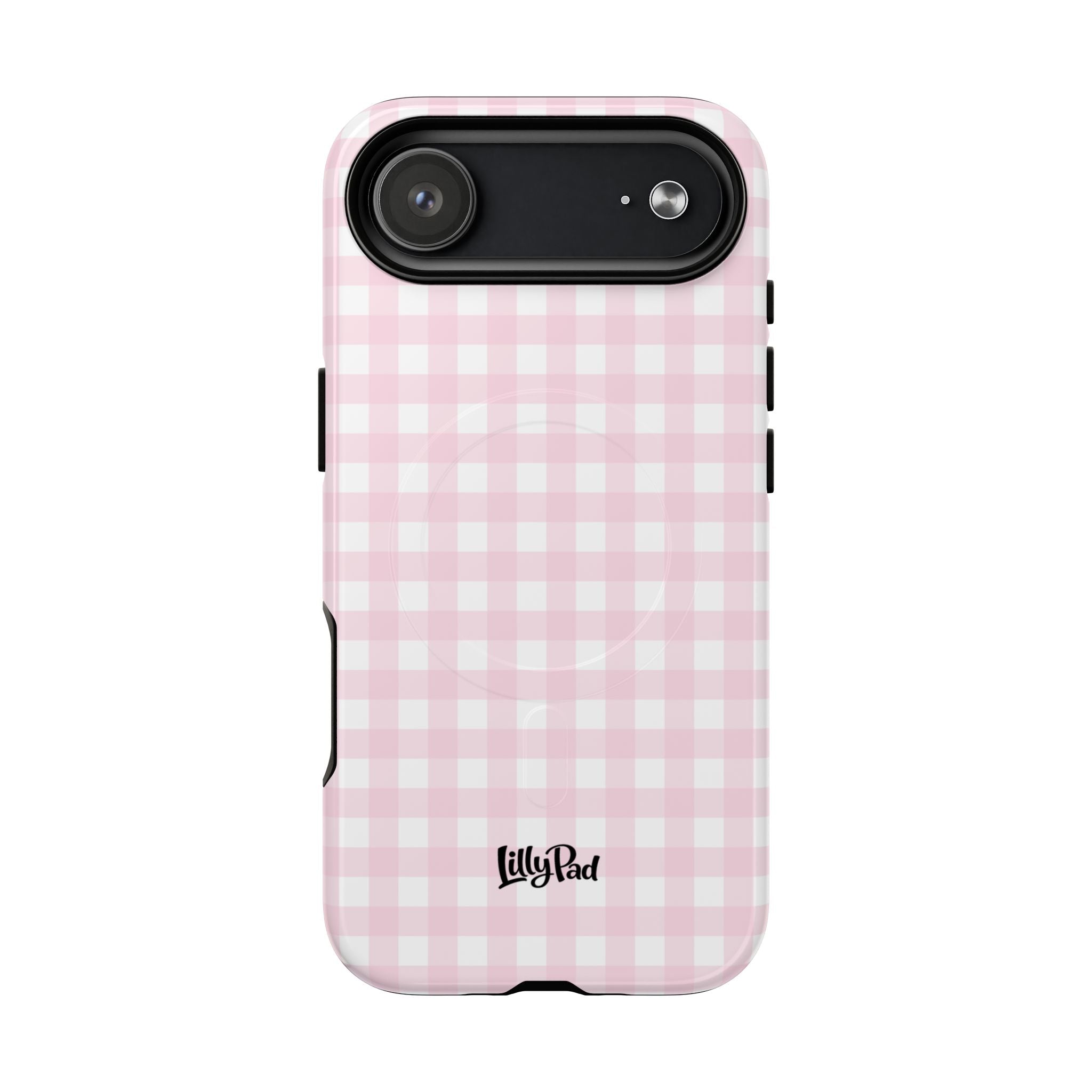 Pink Gingham Plaid Phone Case | Tough Magnetic Case