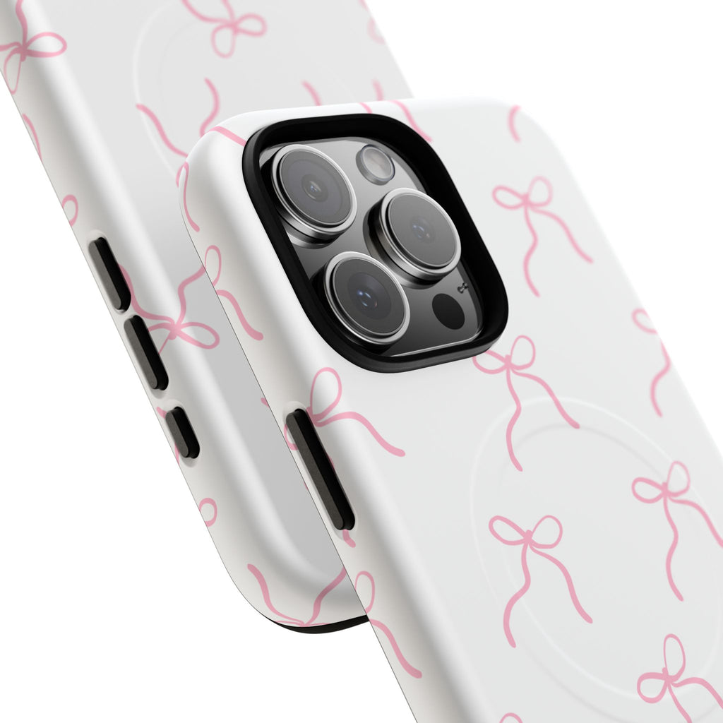 Pink Bow Pattern Phone Case | Tough Magnetic Case