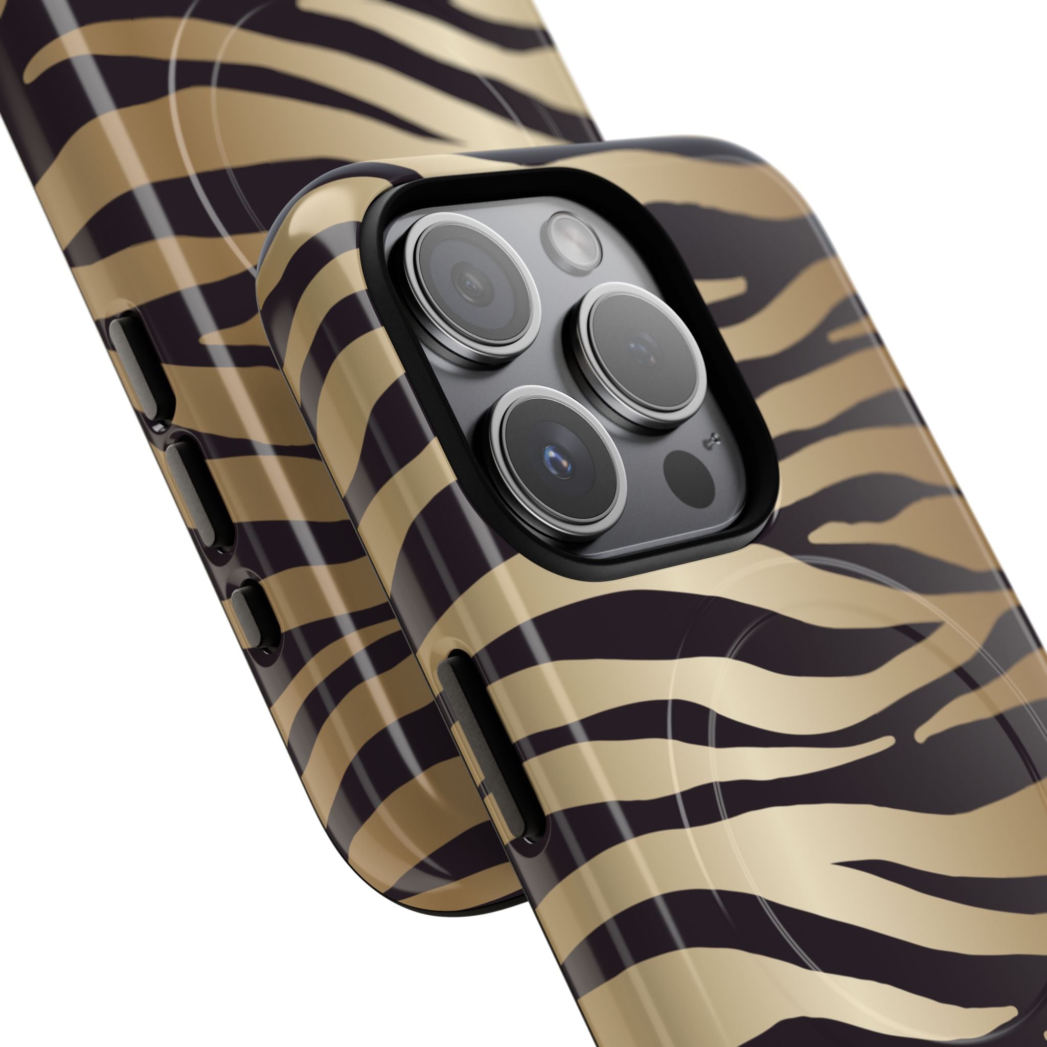 Gold Zebra Stripe Phone Case | Tough Magnetic Case