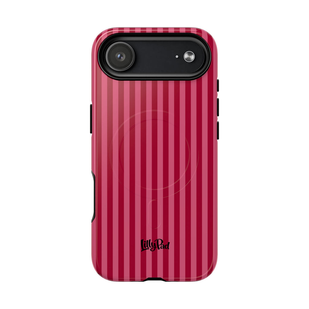 Red Vertical Stripe Phone Case | Tough Magnetic Case