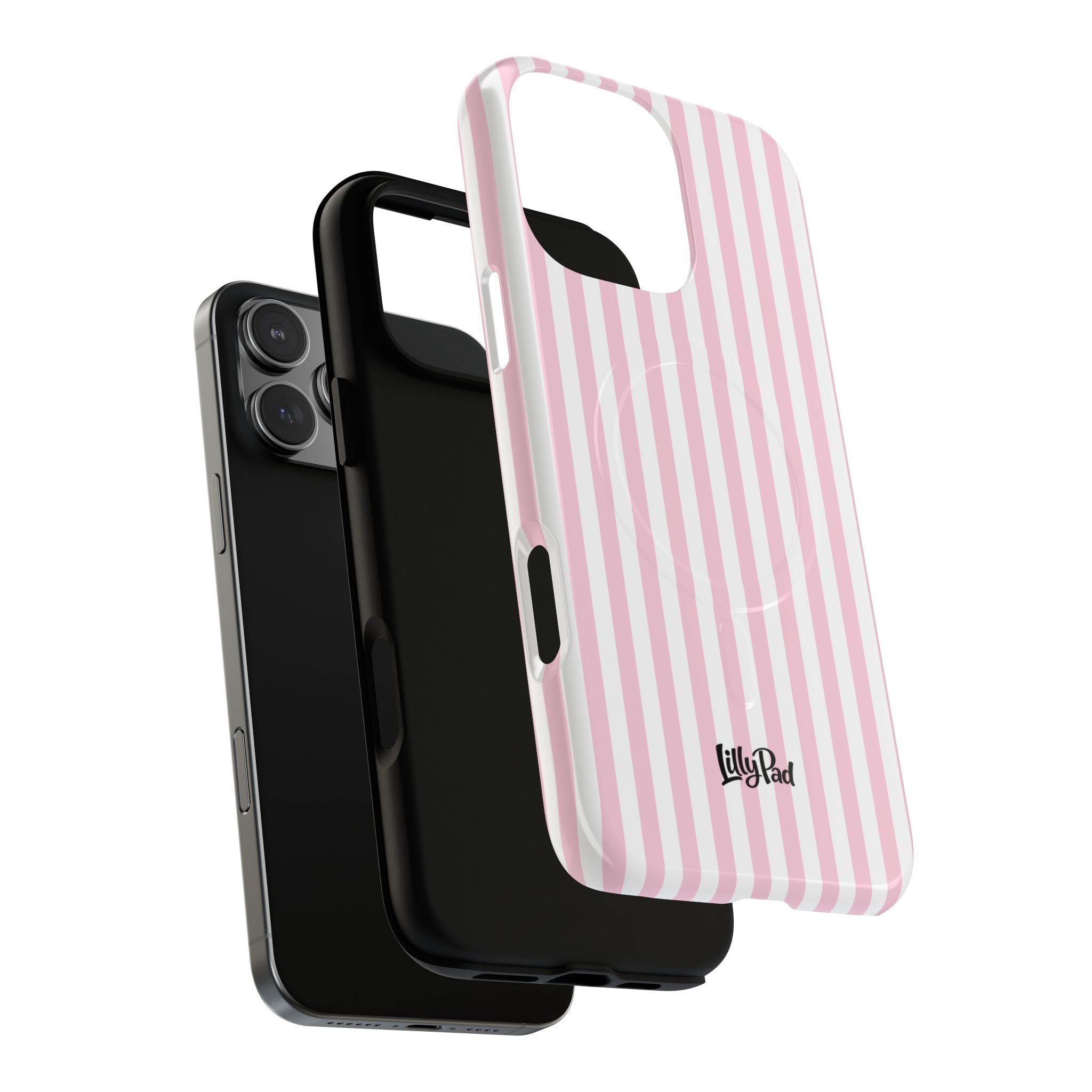 Pink Vertical Stripe phone case | Tough Magnetic Case