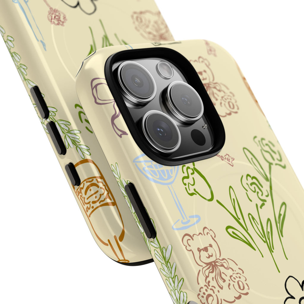 Flower Doodle Pattern Phone Case | Tough Magnetic Case