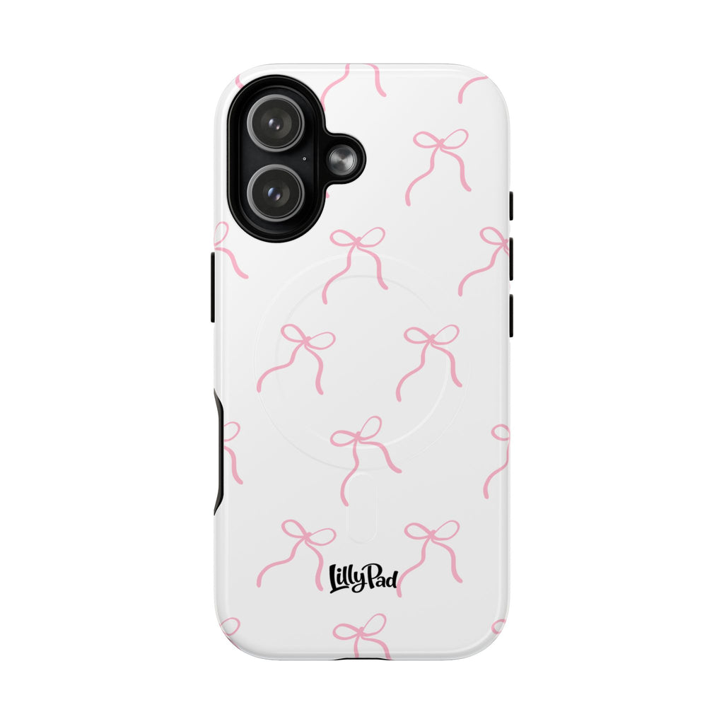 Pink Bow Pattern Phone Case | Tough Magnetic Case