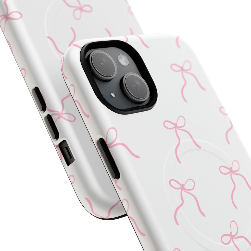 Pink Bow Pattern Phone Case | Tough Magnetic Case