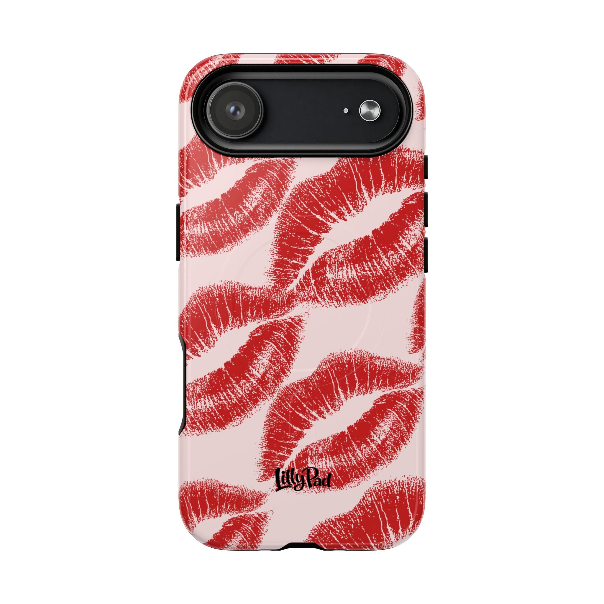 Red Lipstick Kiss Pattern Phone Case | Tough Magnetic Case