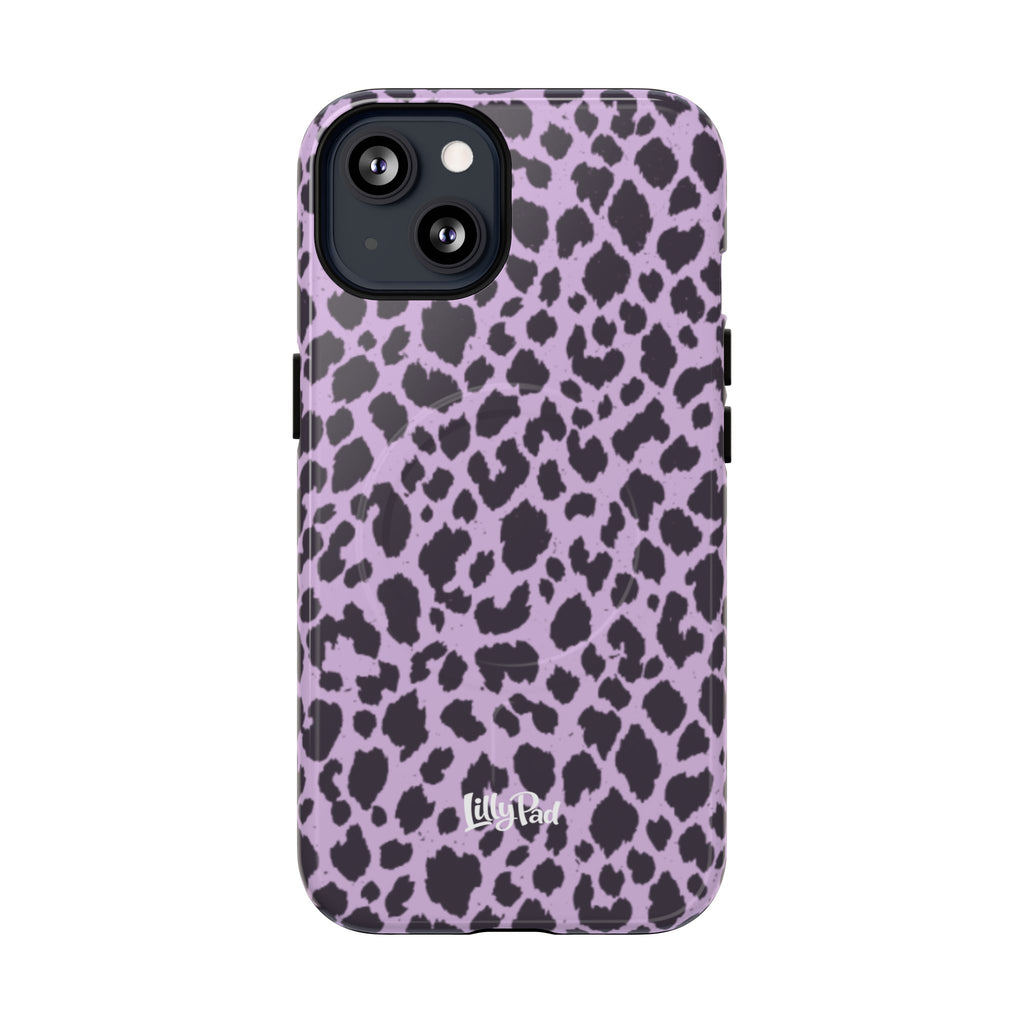 Purple Leopard Print Phone Case | Tough Magnetic Case