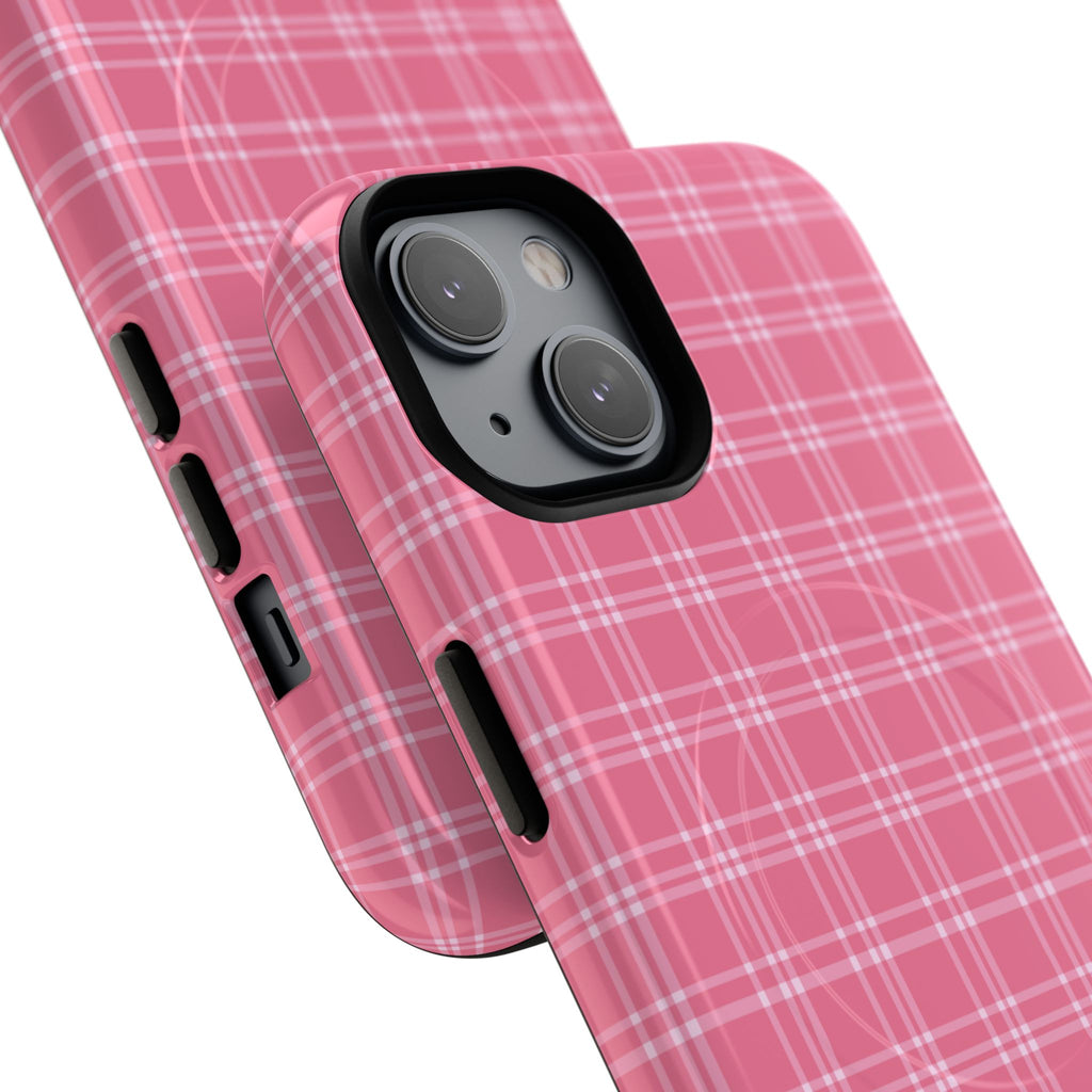 Pink Plaid Phone Case | Tough Magnetic Case