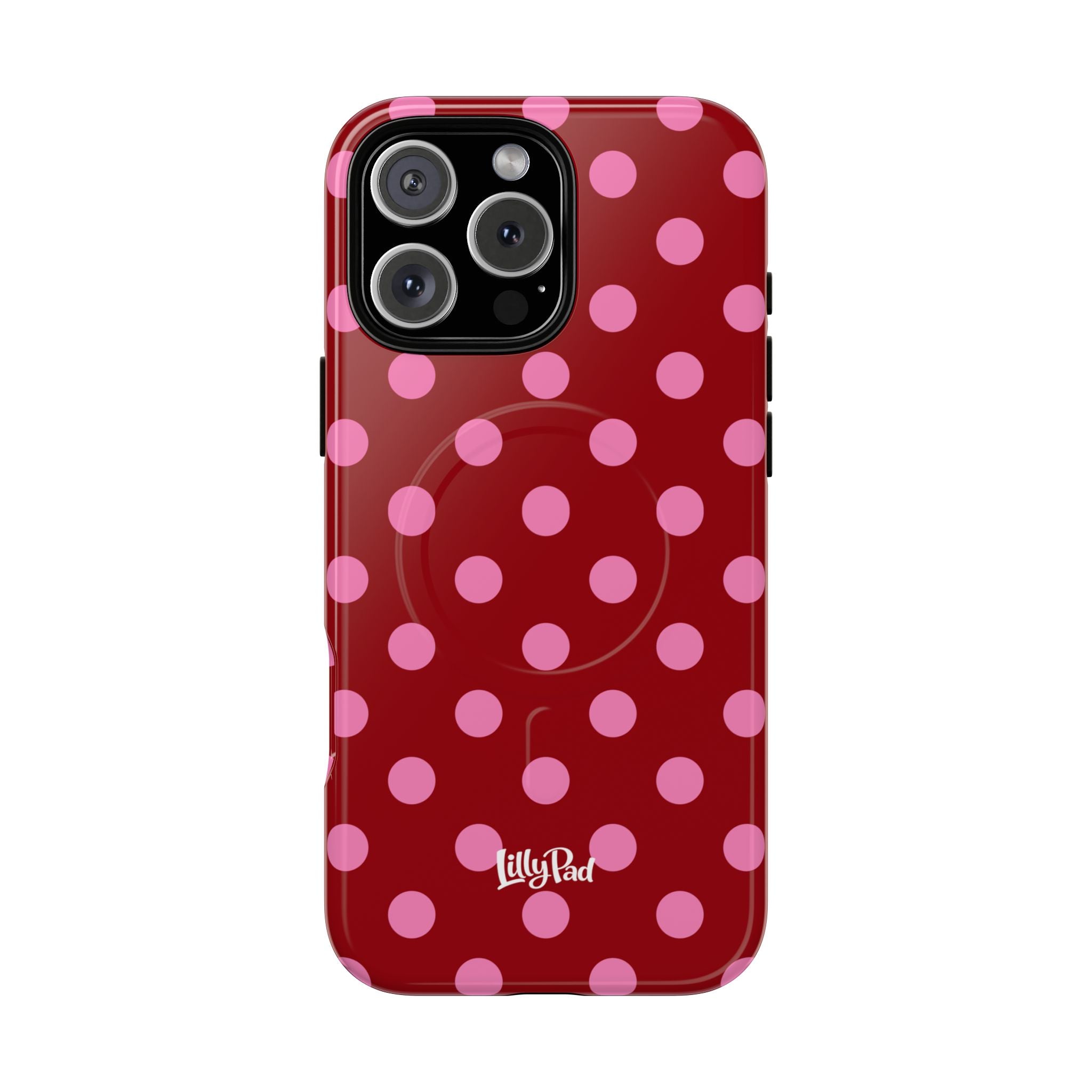 Pink Polka Dot Tough Magnetic Case | Phone Case