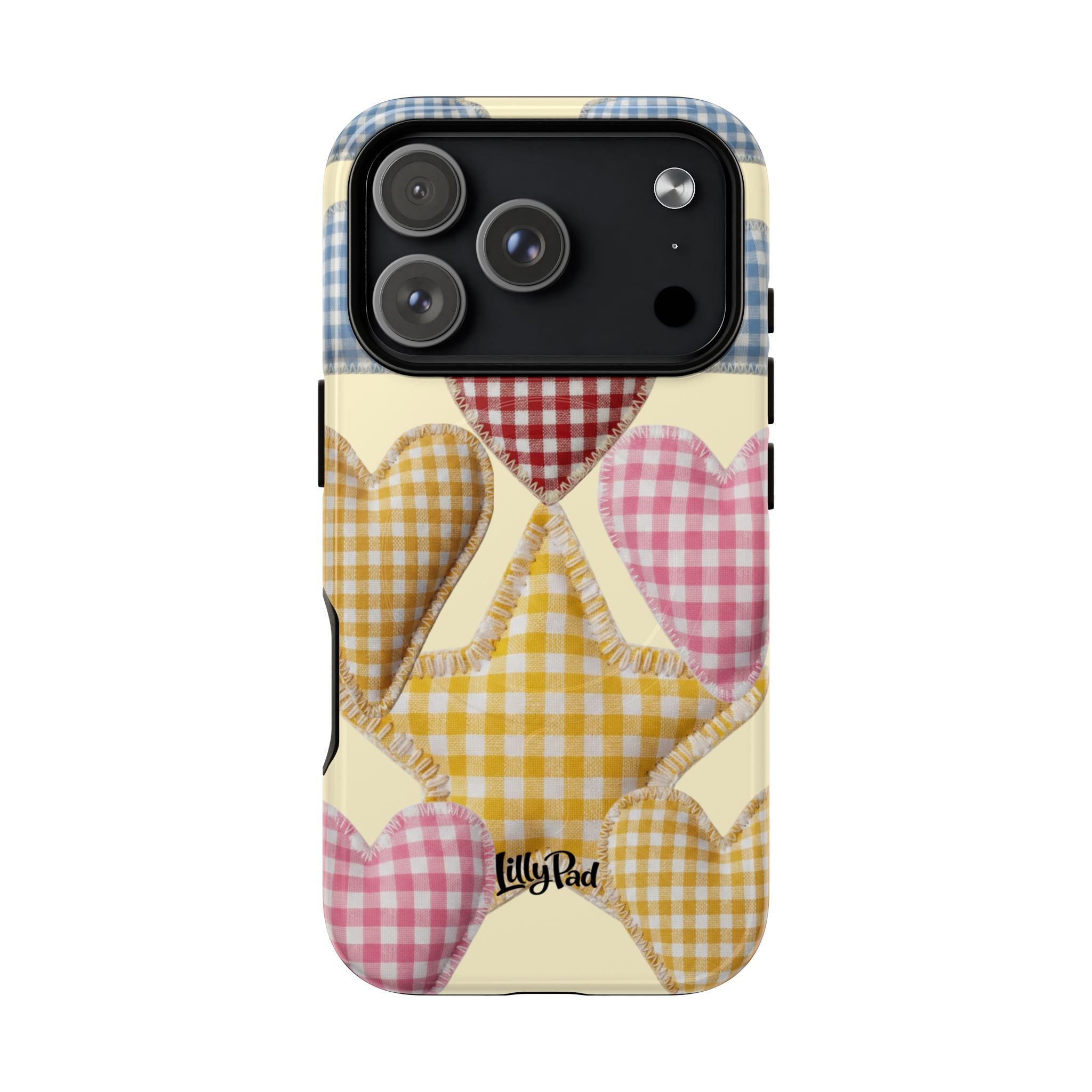 Gingham Heart Pattern Phone Case | Tough Magnetic Case