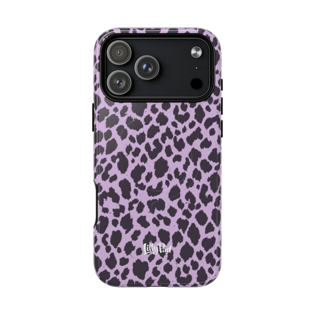 Purple Leopard Print Phone Case | Tough Magnetic Case