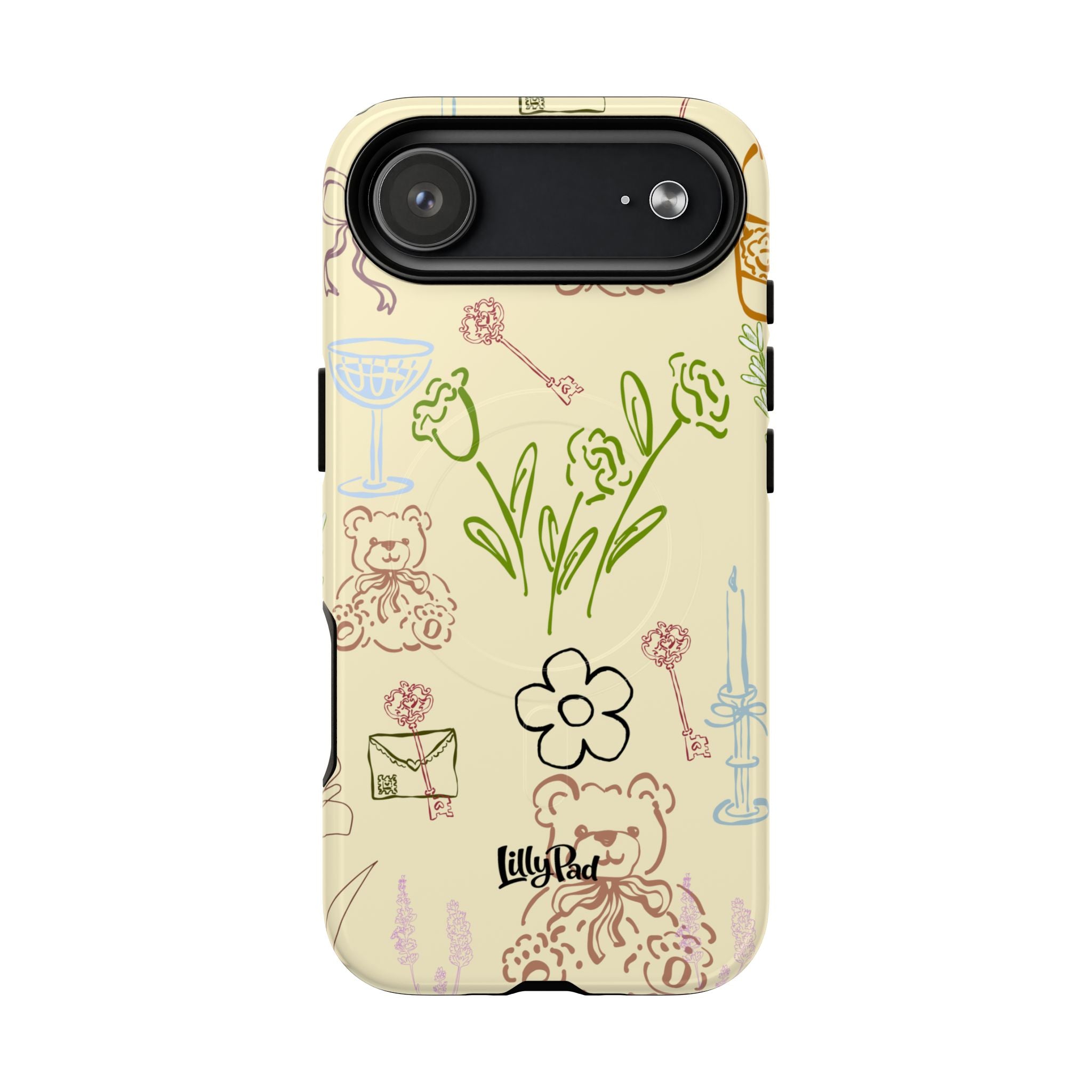 Flower Doodle Pattern Phone Case | Tough Magnetic Case