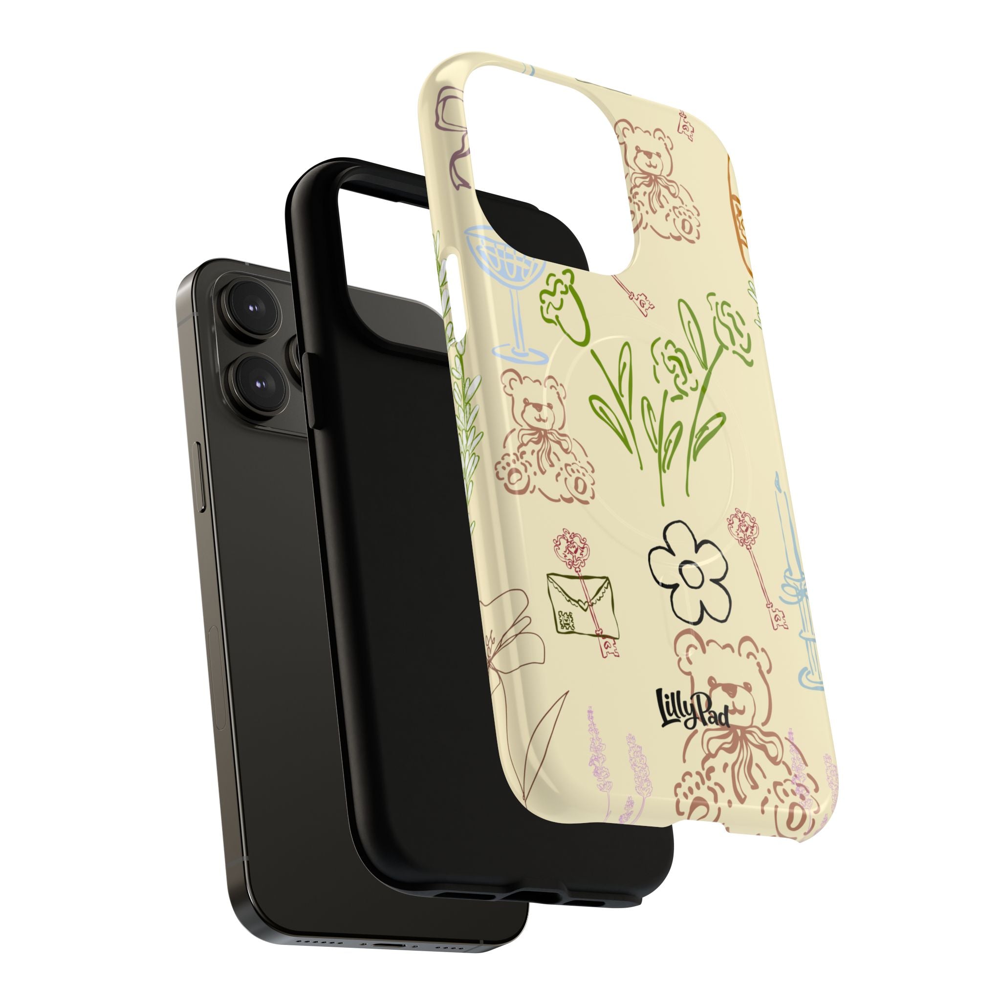 Flower Doodle Pattern Phone Case | Tough Magnetic Case