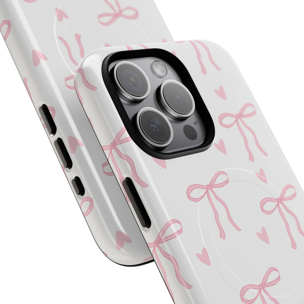Pink Bow Pattern Phone Case | Tough Magnetic Case