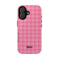Pink Plaid Phone Case | Tough Magnetic Case