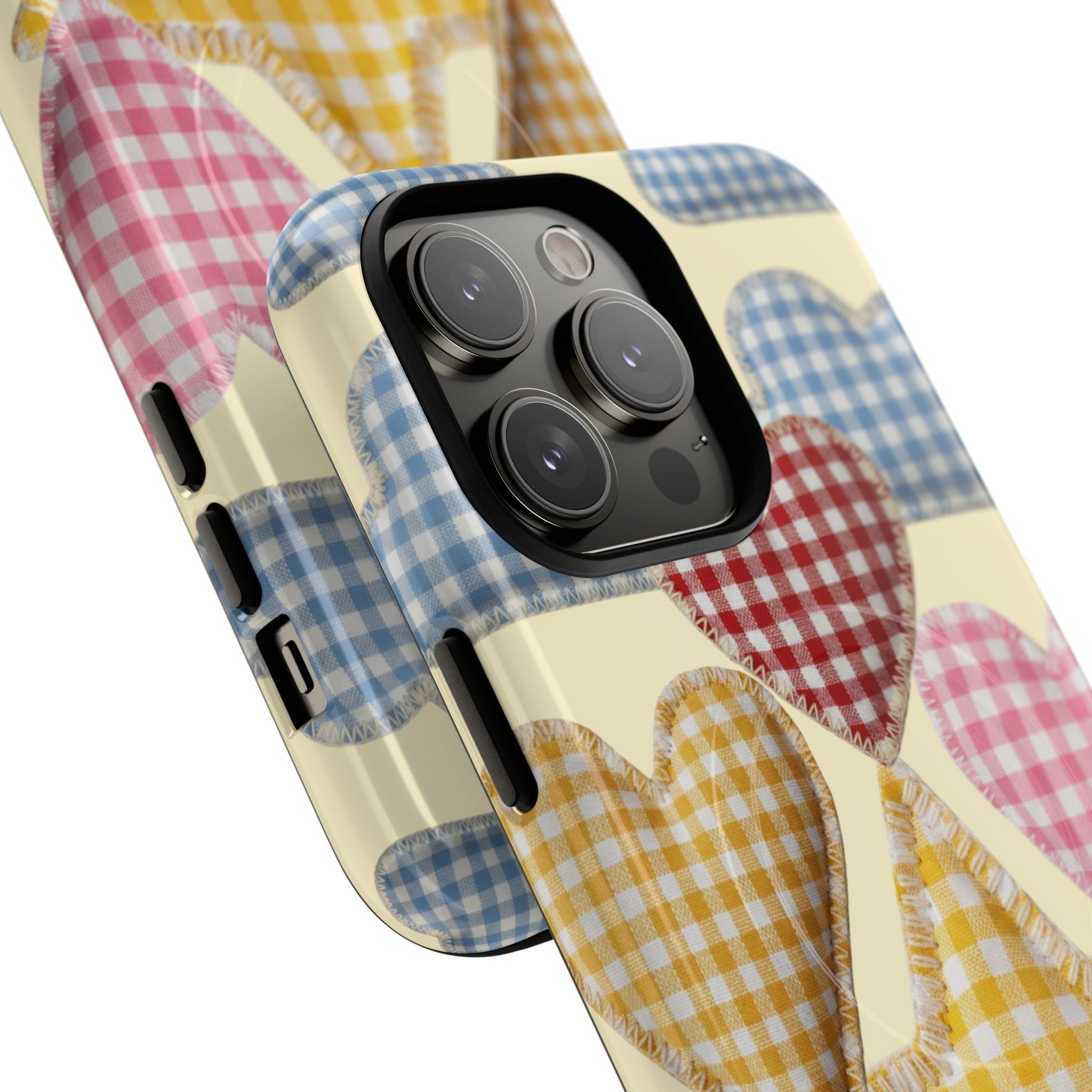 Gingham Heart Pattern Phone Case | Tough Magnetic Case