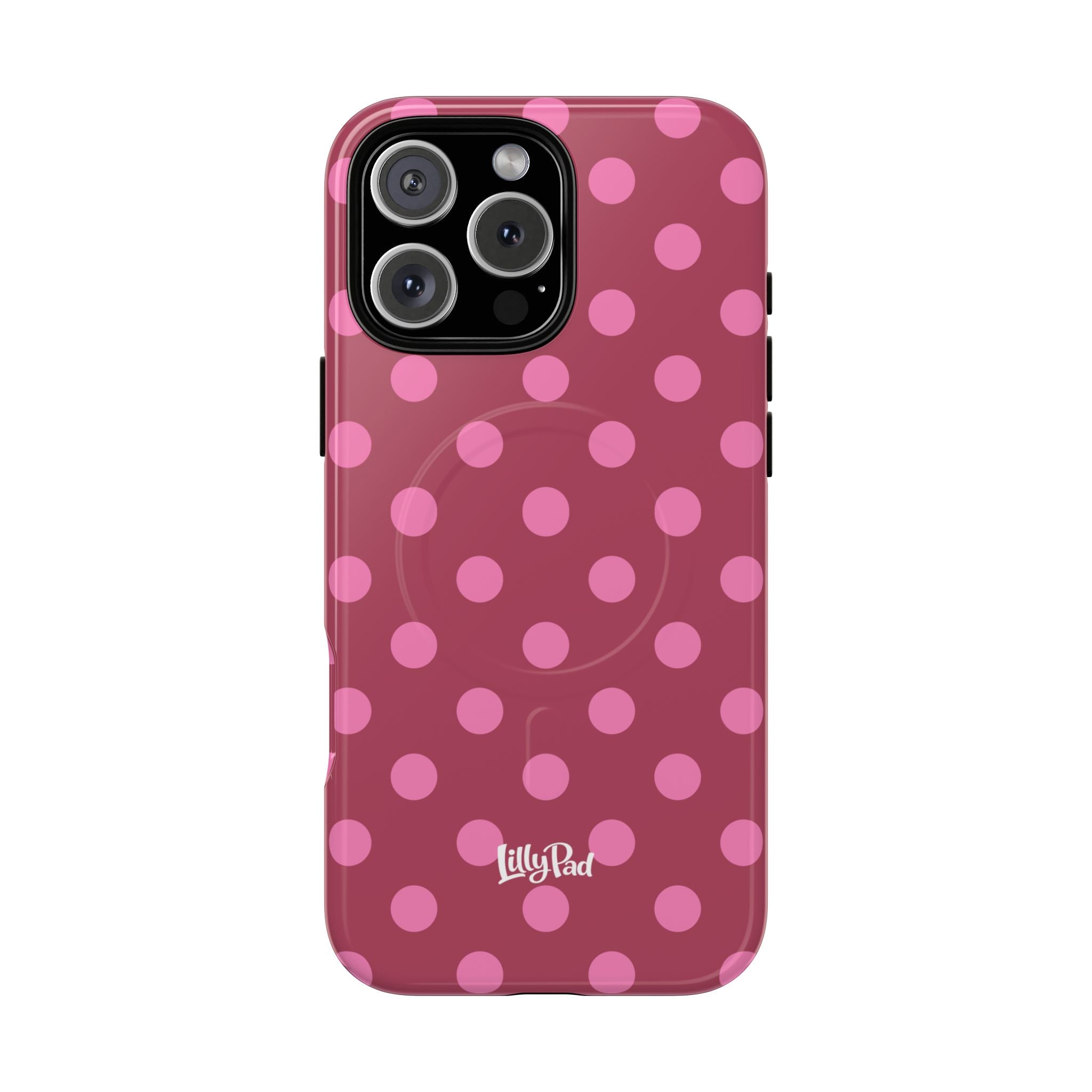 Pink Polka Dot Magnetic Phone Case | Tough Case