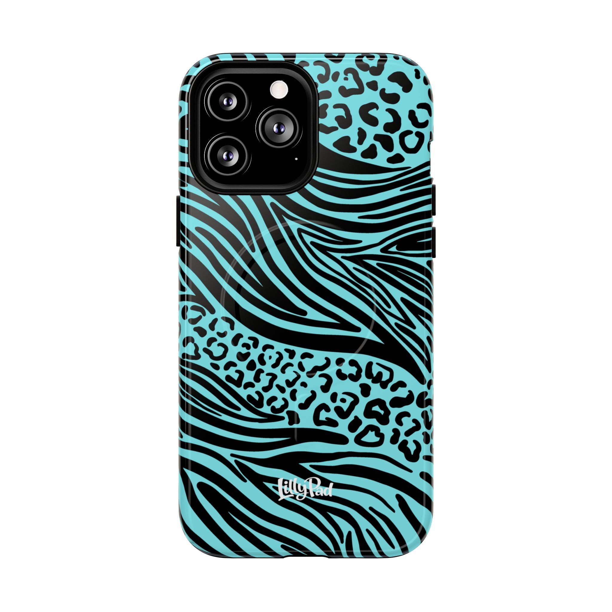 Y2K Animal Print Phone Case | Magnetic Tough Case, Zebra Leopard Blend